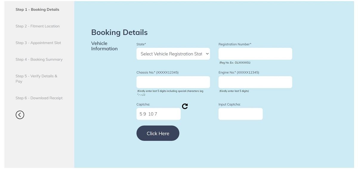 High security deals number plate registration