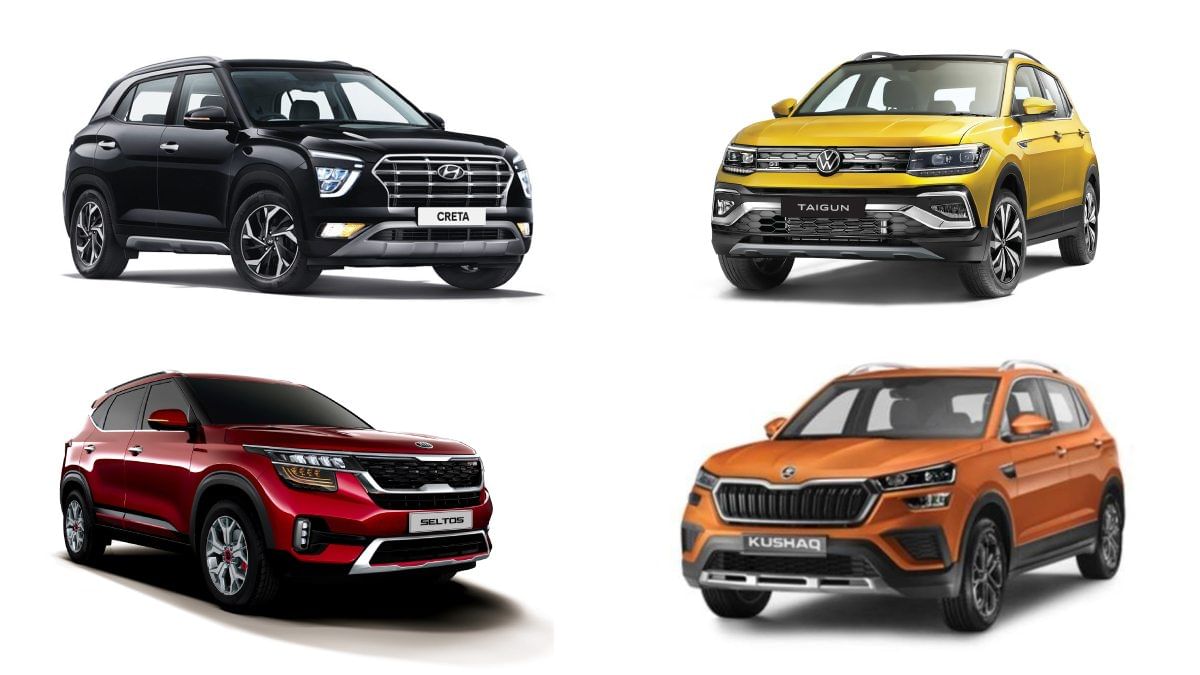 Mid Size SUV Comparison Creta Seltos Kushaq Taigun Compared