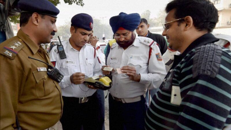 police traffic challan