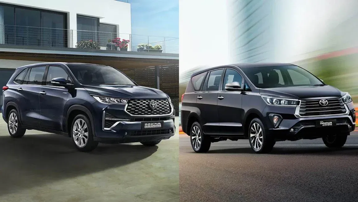 toyota Innova hycross vs toyota innova crysta