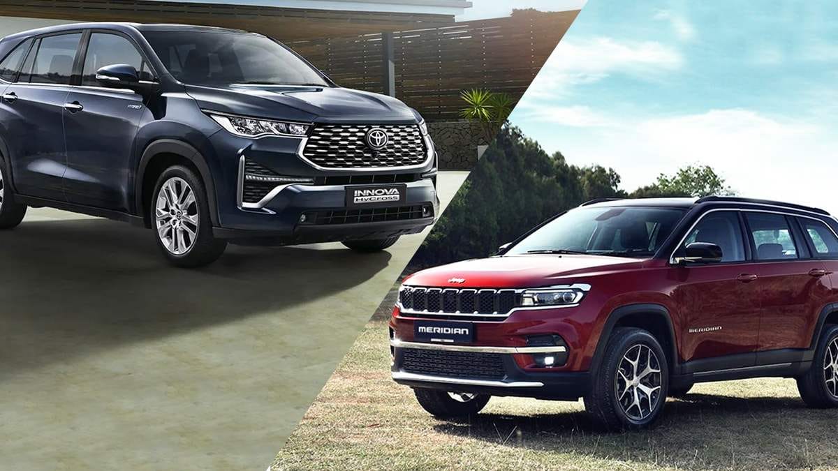 Comparison: Toyota Innova Hycross vs Jeep Meridian