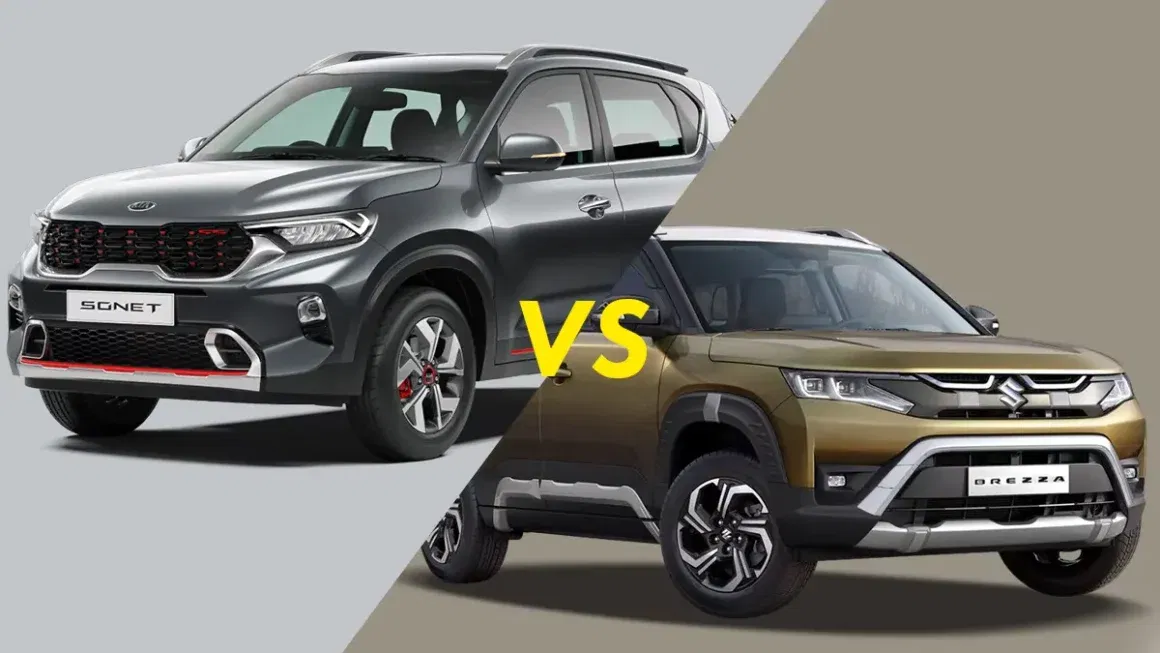 Kia Sonet vs Maruti Brezza