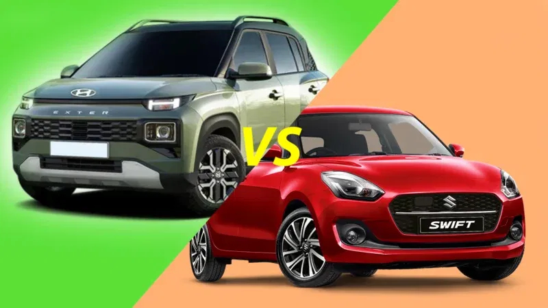 Hyundai Exter vs Maruti Swift