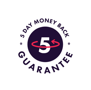 5-day money <br /> back guarantee